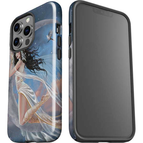 Fairy on Moon with Birds by Nene Thomas iPhone 15 Pro Impact Case